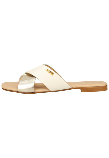 Scapa Pantoletten Leder Gelb - surf4shoes