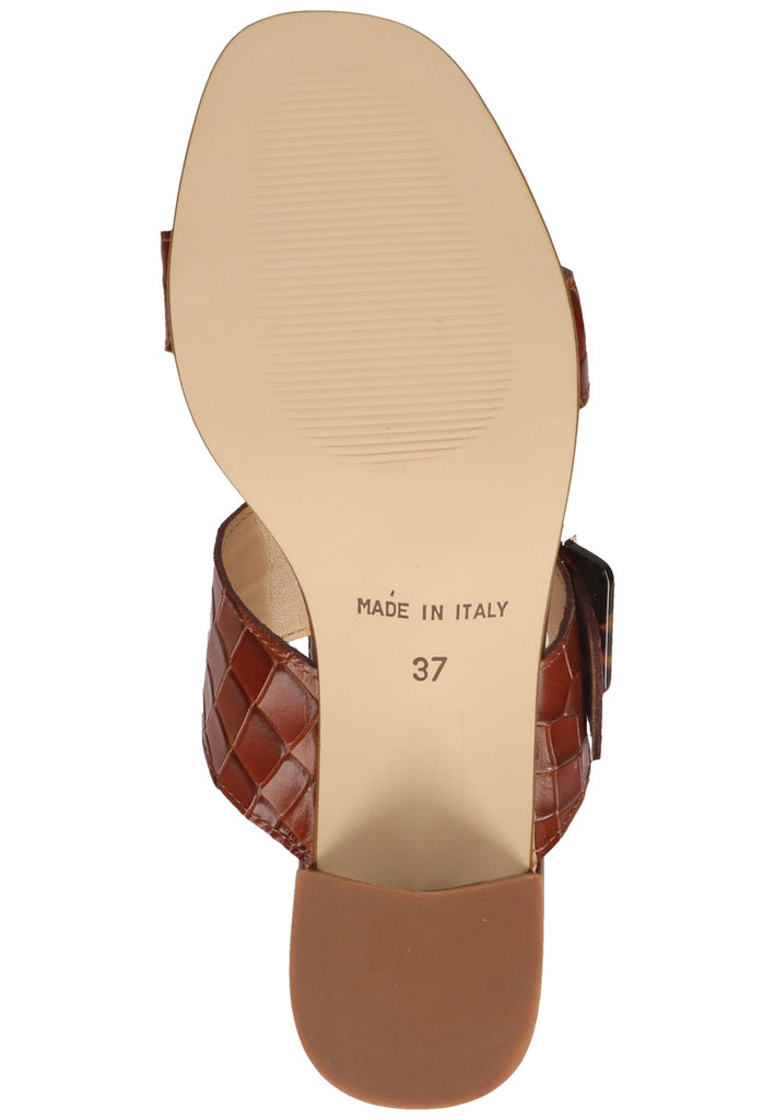 Scapa Pantoletten Leder Braun - surf4shoes