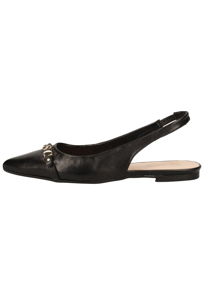 Scapa Ballerinas Leder Schwarz - surf4shoes