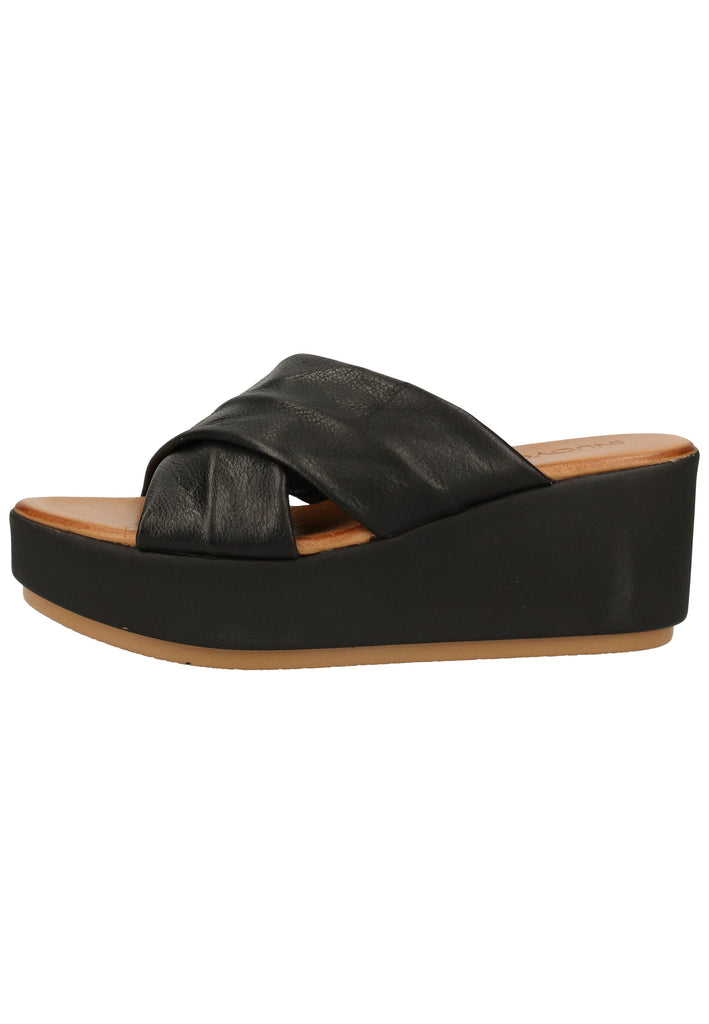 Inuovo Pantoletten Leder Schwarz - surf4shoes