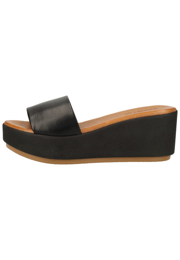 Inuovo Pantoletten Leder Schwarz - surf4shoes