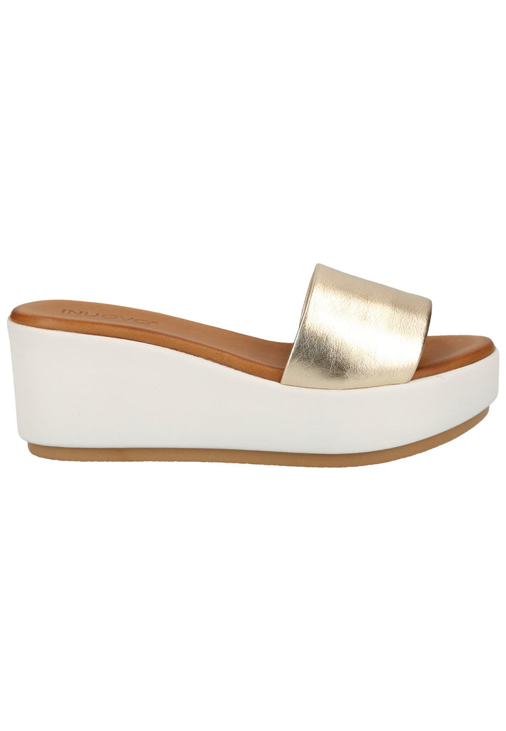 Inuovo Pantoletten Leder Gold - surf4shoes