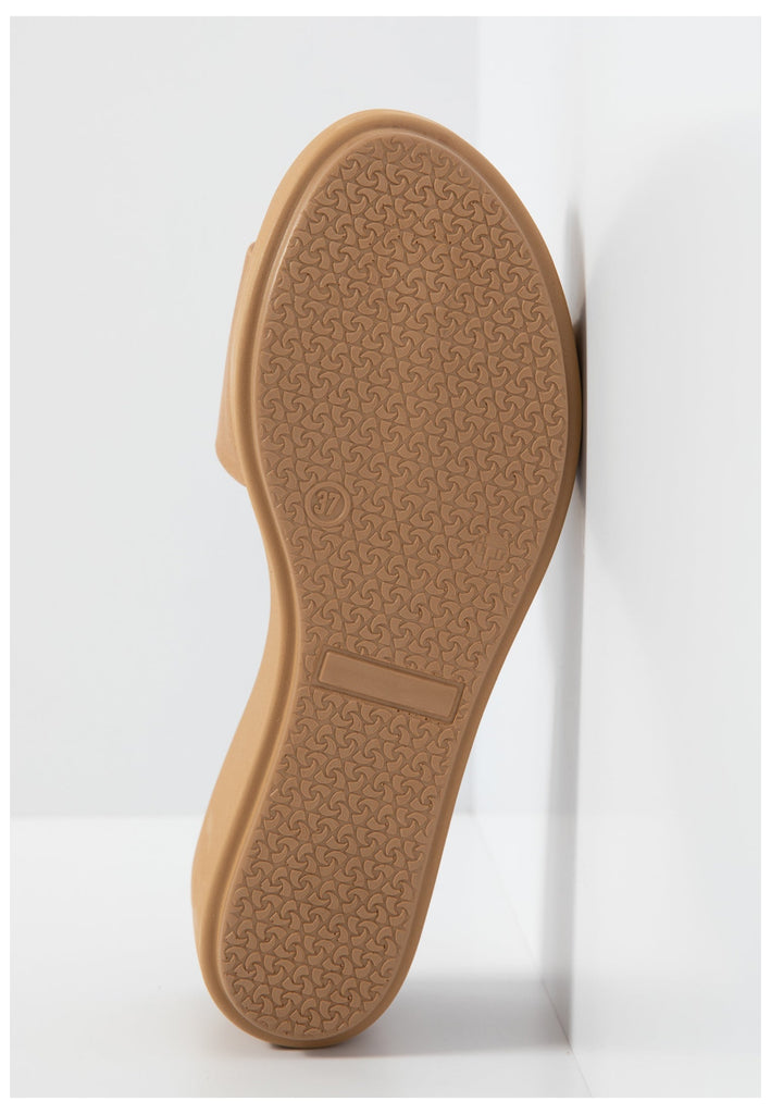 Inuovo Pantoletten Leder Hellbraun - surf4shoes