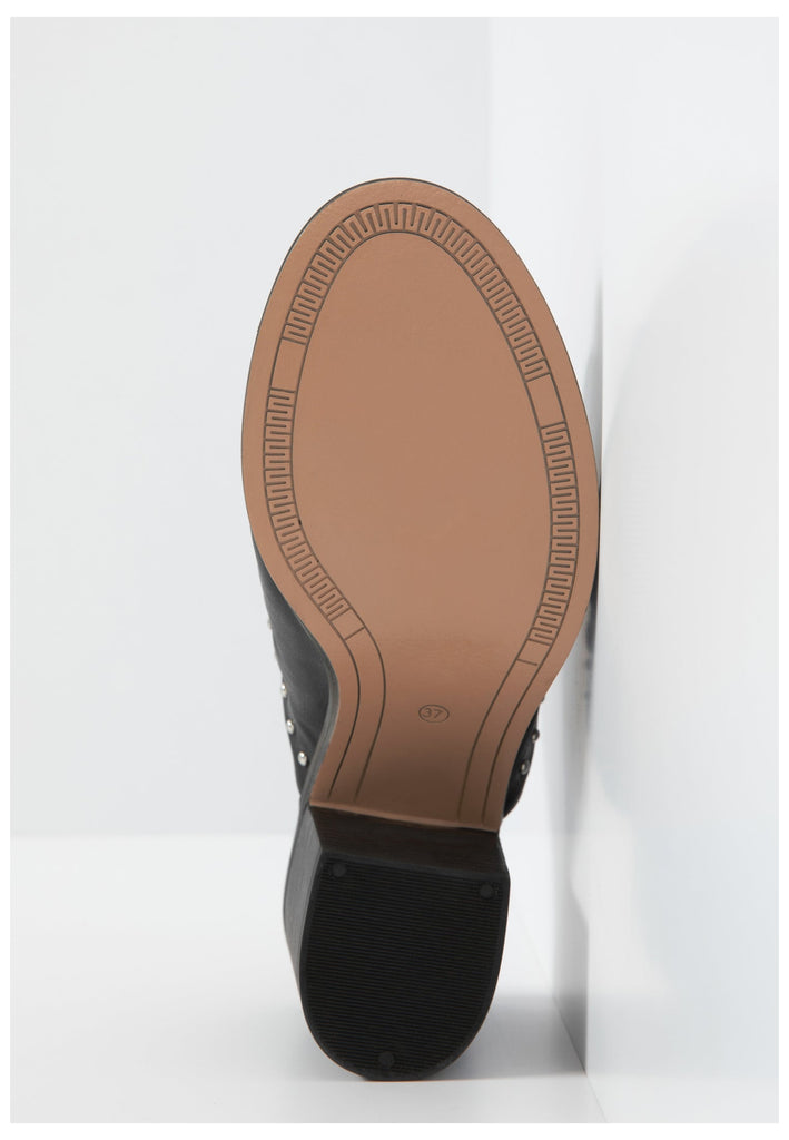 Inuovo Pantoletten Leder Schwarz - surf4shoes