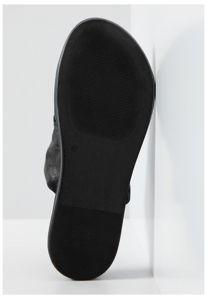 Inuovo Pantoletten Leder Schwarz - surf4shoes