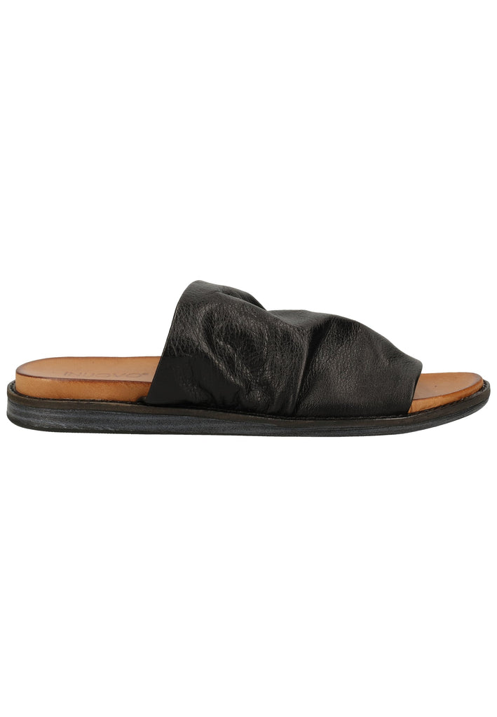 Inuovo Pantoletten Leder Schwarz - surf4shoes