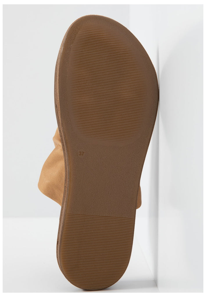 Inuovo Pantoletten Leder Hellbraun - surf4shoes