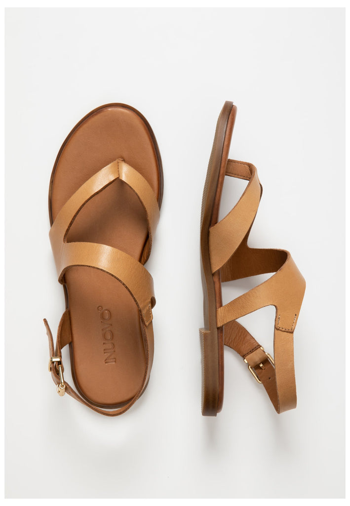 Inuovo Zehensteg Leder Hellbraun - surf4shoes