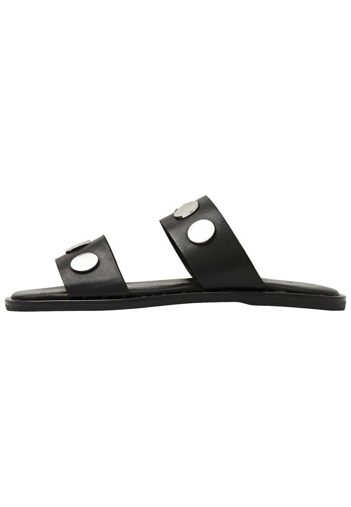 Inuovo Pantoletten Leder Schwarz - surf4shoes