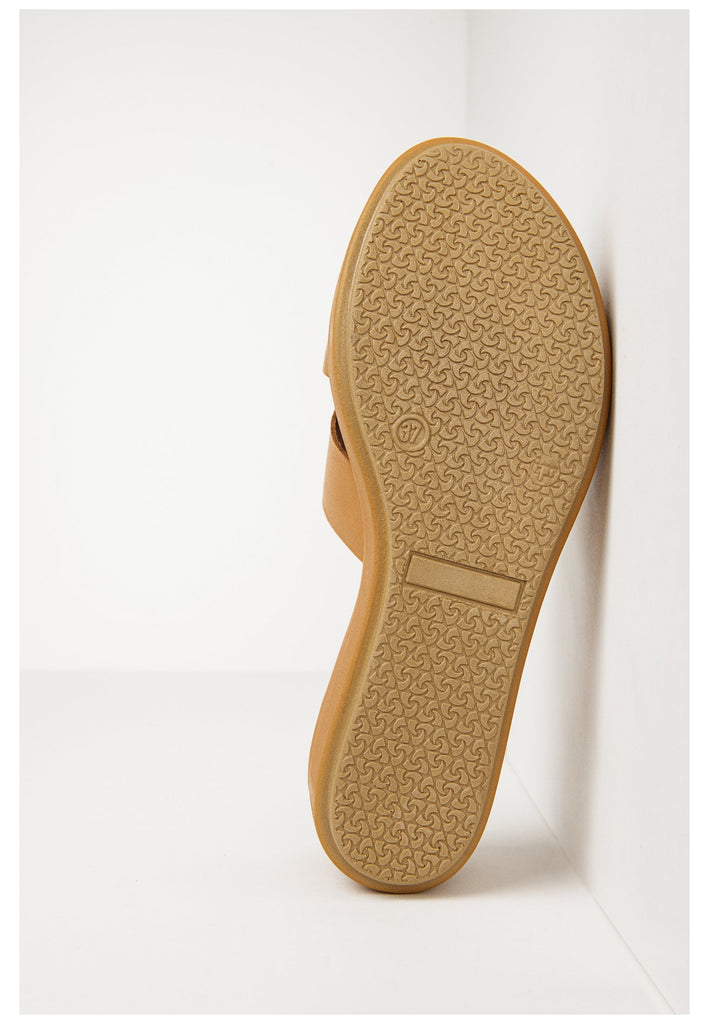 Inuovo Pantoletten Leder Mittelbraun - surf4shoes