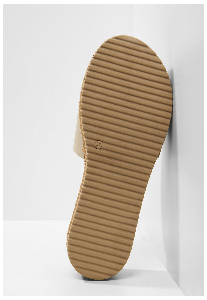 Inuovo Pantoletten Leder Beige - surf4shoes