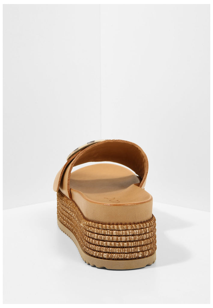 Inuovo Pantoletten Leder Hellbraun - surf4shoes