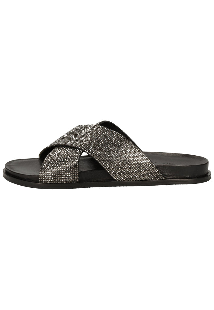 Inuovo Pantoletten Leder Schwarz - surf4shoes