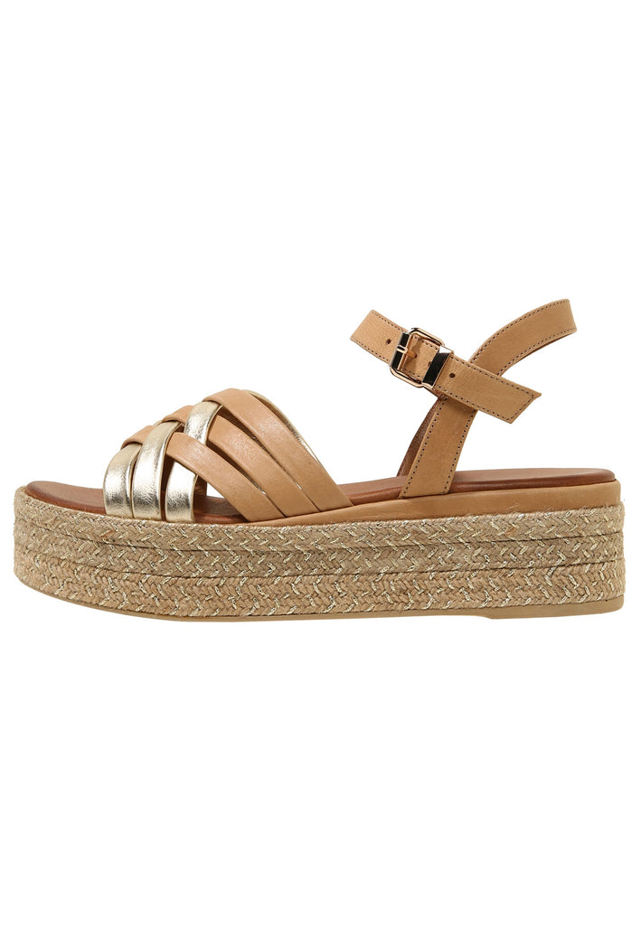 Inuovo Sandalen Leder Braun/Gold - surf4shoes