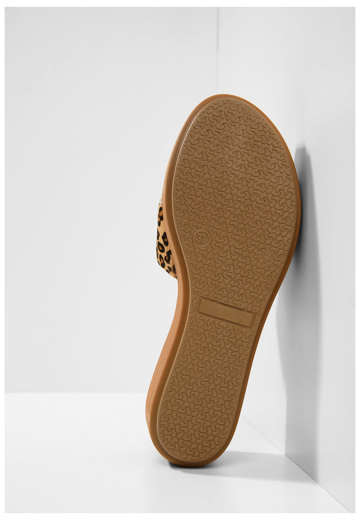 Inuovo Pantoletten Leder Leopard - surf4shoes