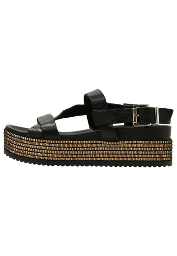 Inuovo Sandalen Leder Schwarz - surf4shoes