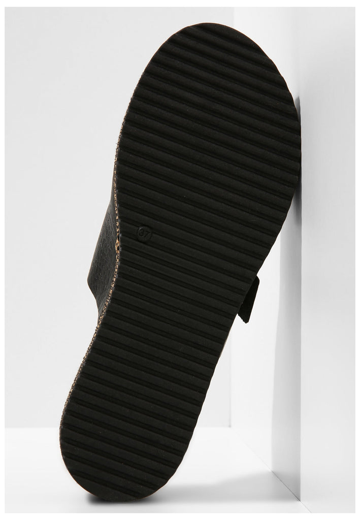 Inuovo Pantoletten Leder Schwarz - surf4shoes