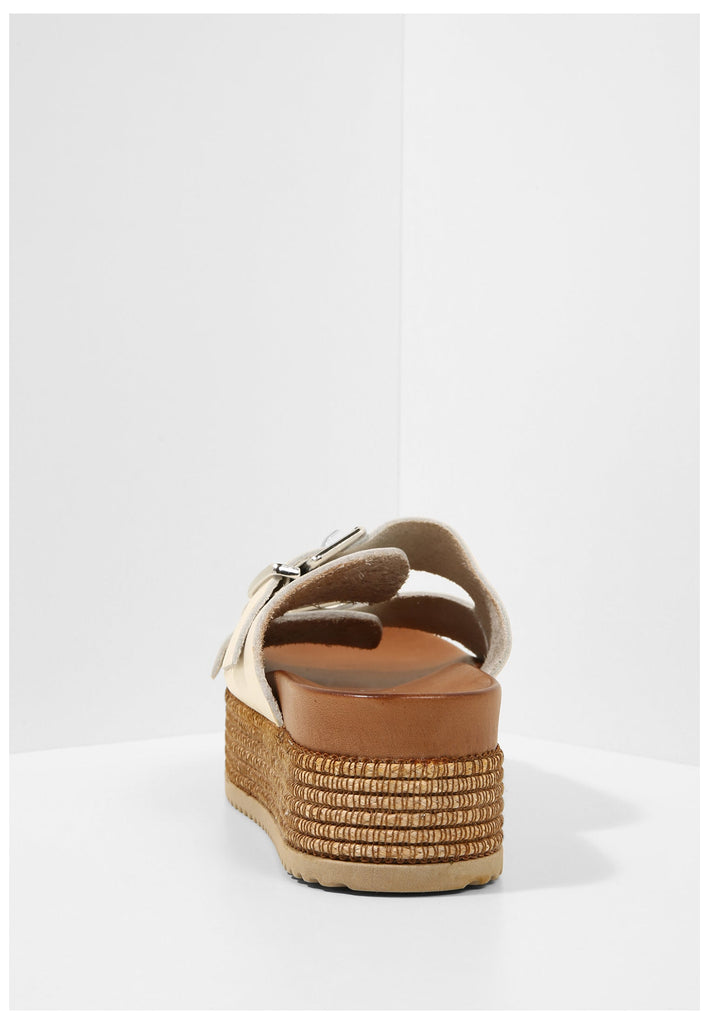 Inuovo Pantoletten Leder Beige - surf4shoes