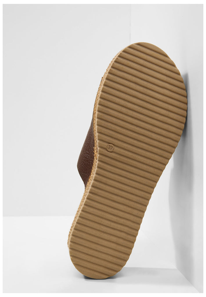 Inuovo Pantoletten Leder Dunkelbraun - surf4shoes