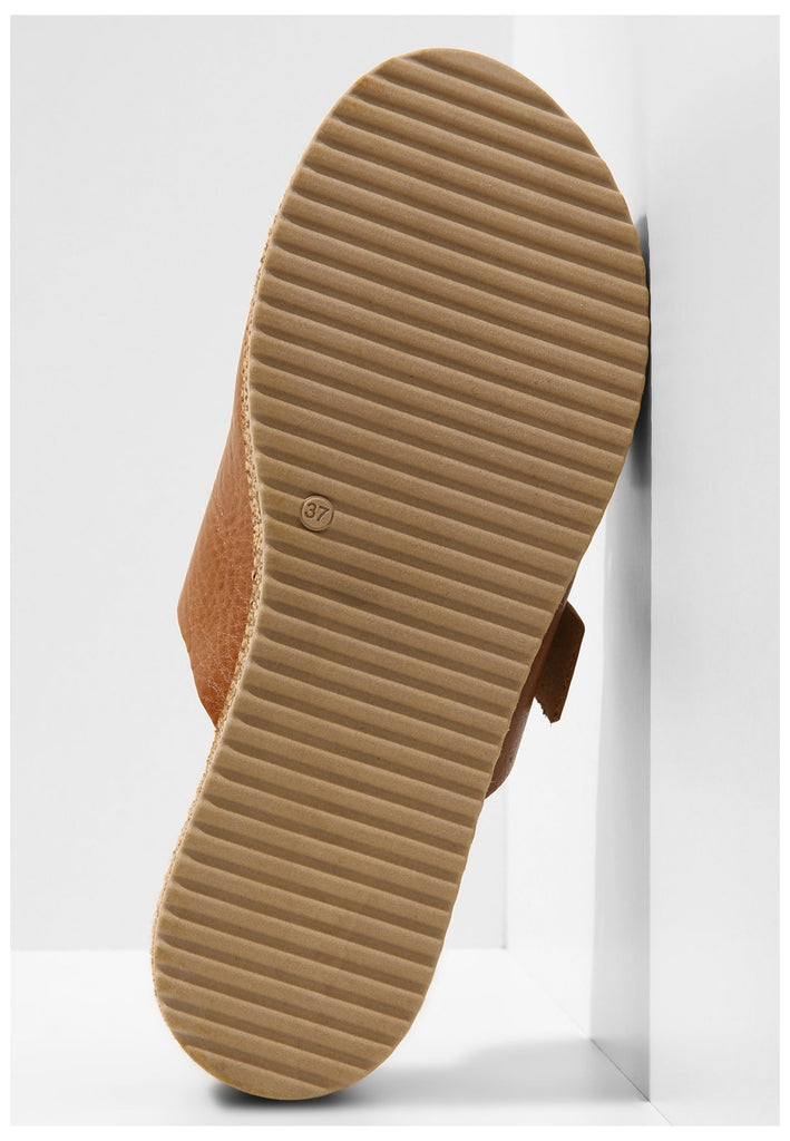 Inuovo Pantoletten Leder Mittelbraun - surf4shoes