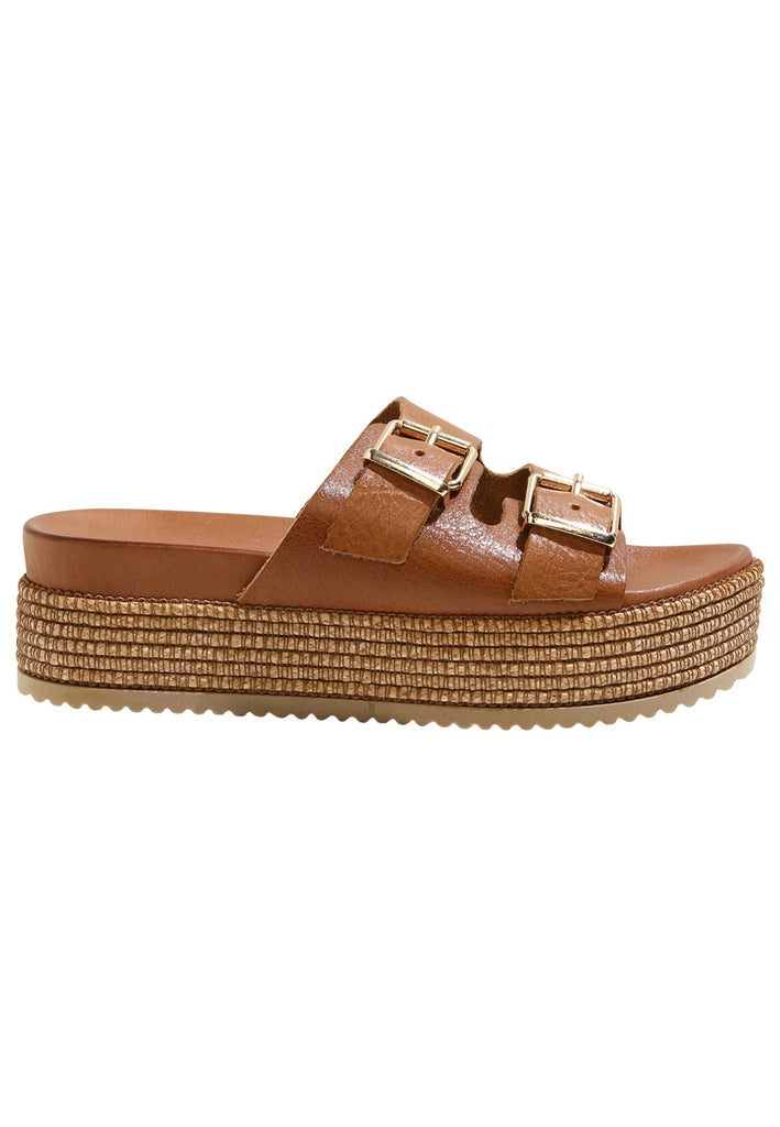 Inuovo Pantoletten Leder Mittelbraun - surf4shoes