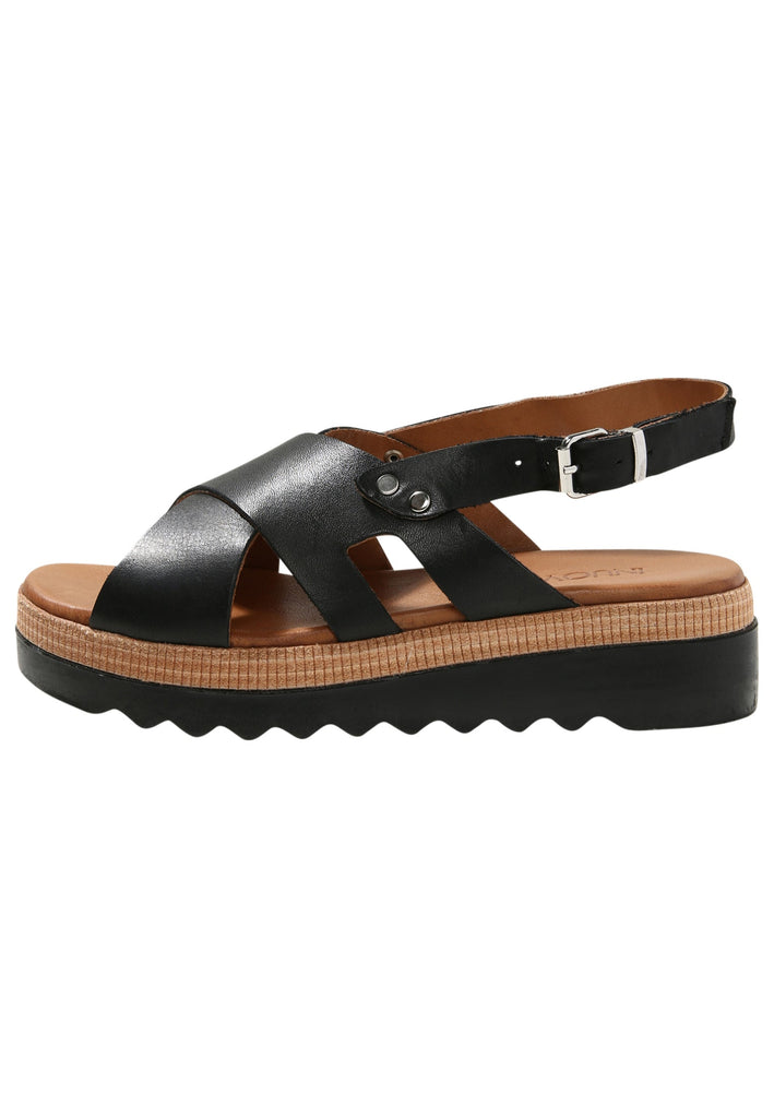 Inuovo Sandalen Leder Schwarz - surf4shoes