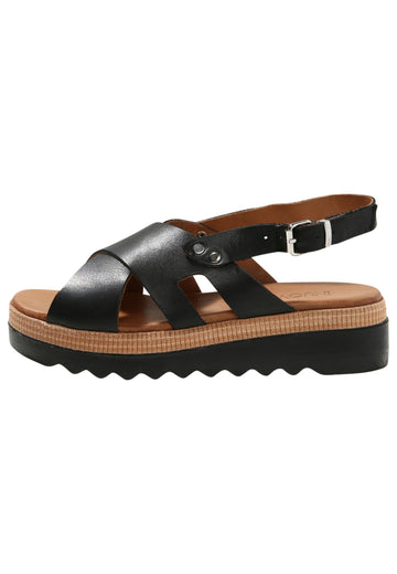 Inuovo Sandalen Leder Schwarz - surf4shoes