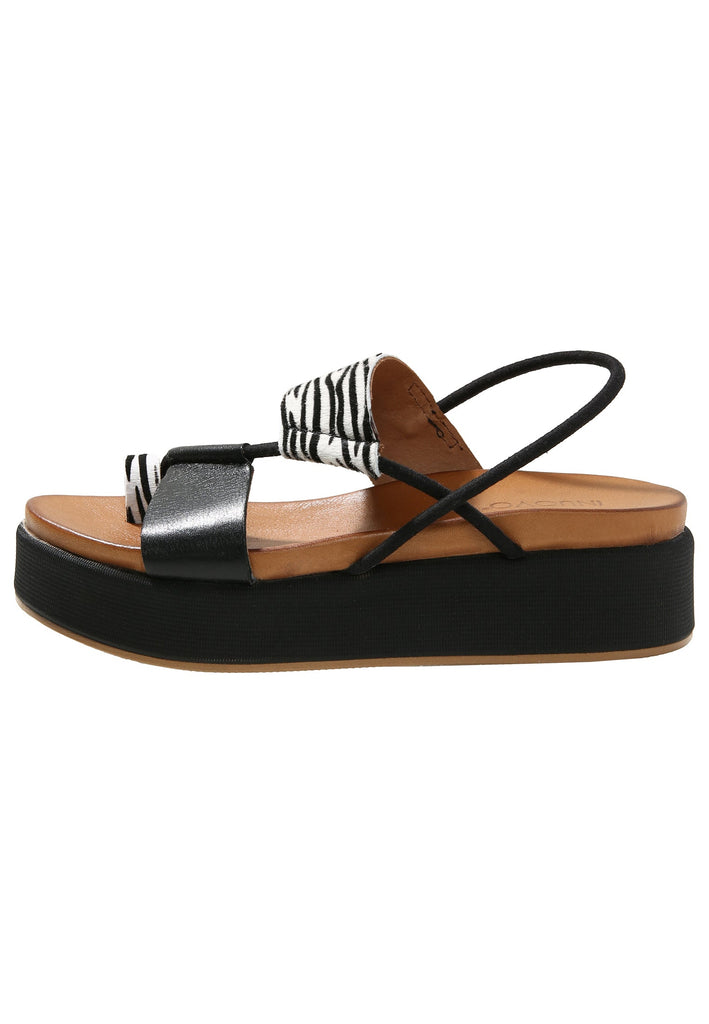 Inuovo Sandalen Leder Zebra Black - surf4shoes