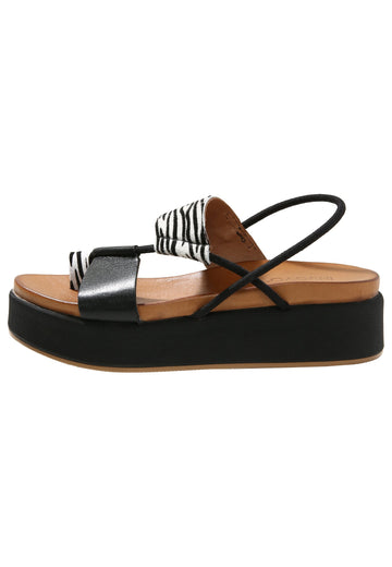 Inuovo Sandalen Leder Zebra Black - surf4shoes