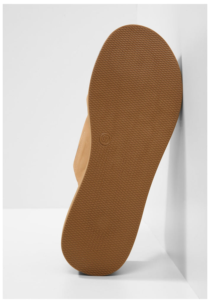 Inuovo Pantoletten Leder Hellbraun - surf4shoes