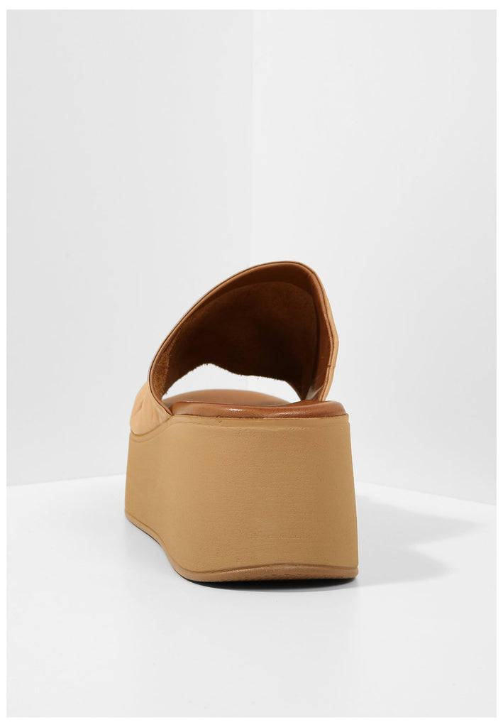 Inuovo Pantoletten Leder Hellbraun - surf4shoes