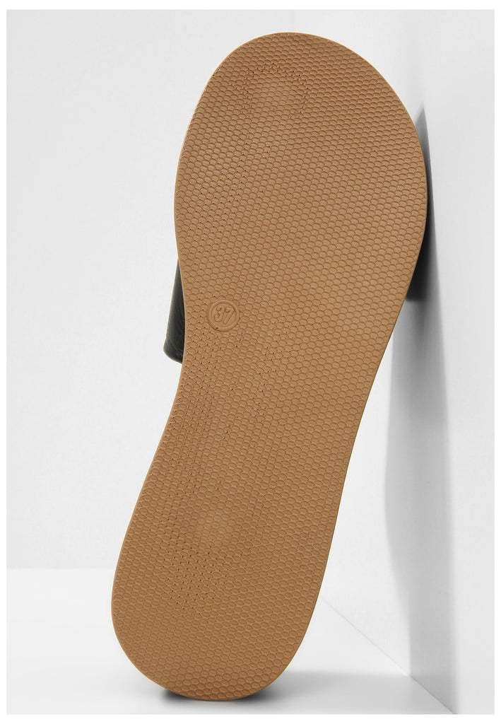 Inuovo Pantoletten Leder Schwarz - surf4shoes