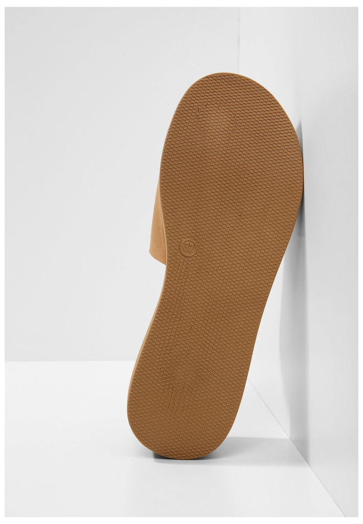 Inuovo Pantoletten Leder Hellbraun - surf4shoes