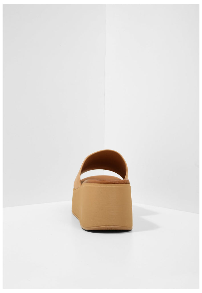 Inuovo Pantoletten Leder Hellbraun - surf4shoes