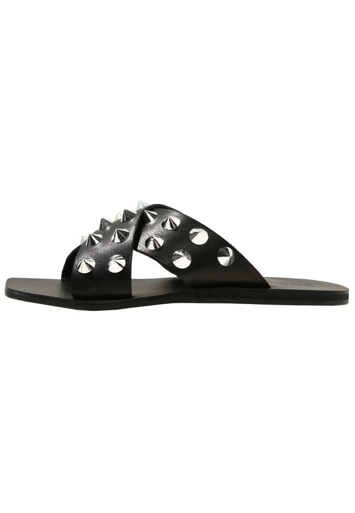 Inuovo Pantoletten Leder Schwarz - surf4shoes