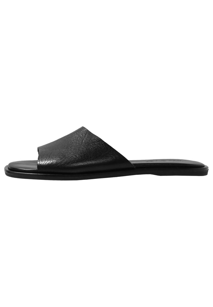 Inuovo Pantoletten Leder Schwarz - surf4shoes