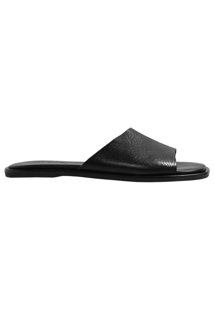 Inuovo Pantoletten Leder Schwarz - surf4shoes
