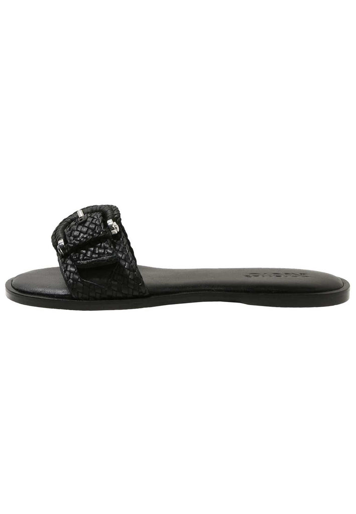 Inuovo Pantoletten Leder Schwarz - surf4shoes
