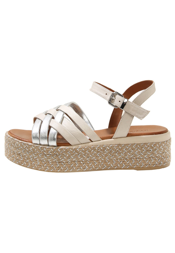 Inuovo Sandalen Leder Beige/Silber - surf4shoes
