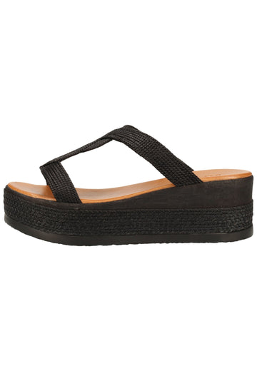 Inuovo Pantoletten Textil Schwarz - surf4shoes