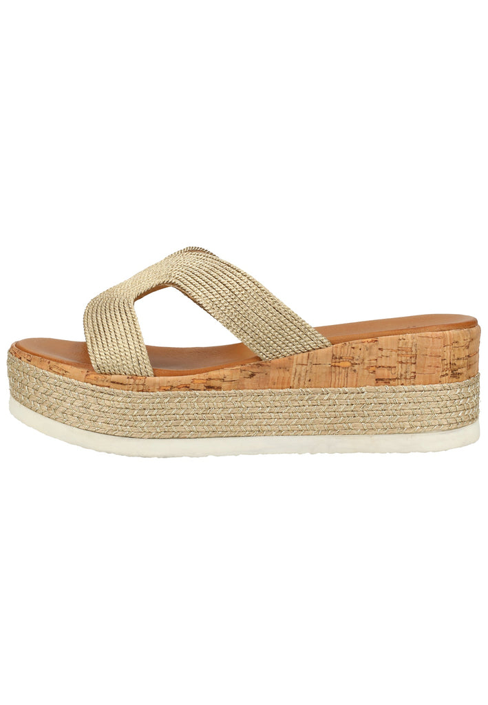 Inuovo Pantoletten Textil Gold - surf4shoes