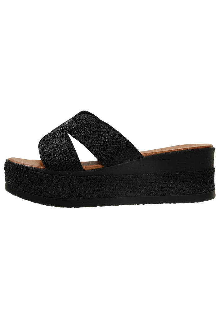 Inuovo Pantoletten Textil Schwarz - surf4shoes