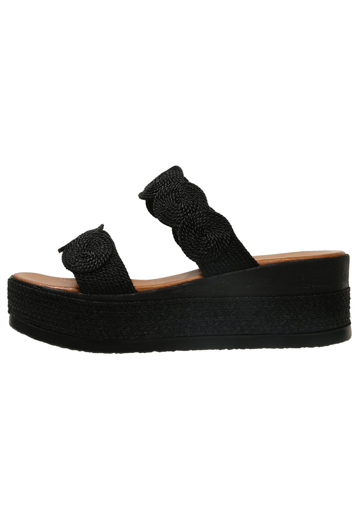 Inuovo Pantoletten Textil Schwarz - surf4shoes
