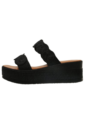 Inuovo Pantoletten Textil Schwarz - surf4shoes