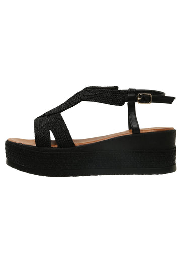 Inuovo Sandalen Textil Schwarz - surf4shoes