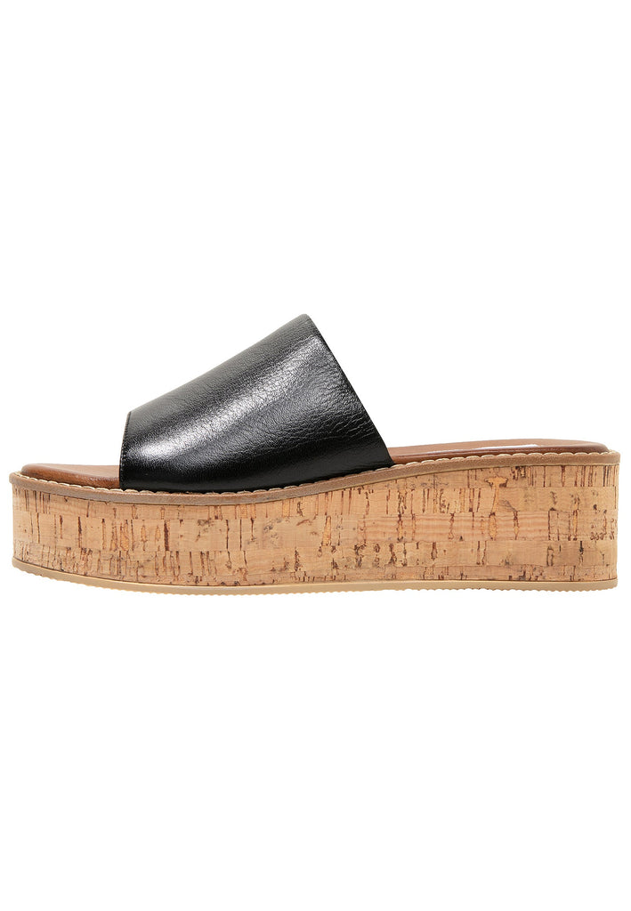 Inuovo Pantoletten Leder Schwarz - surf4shoes