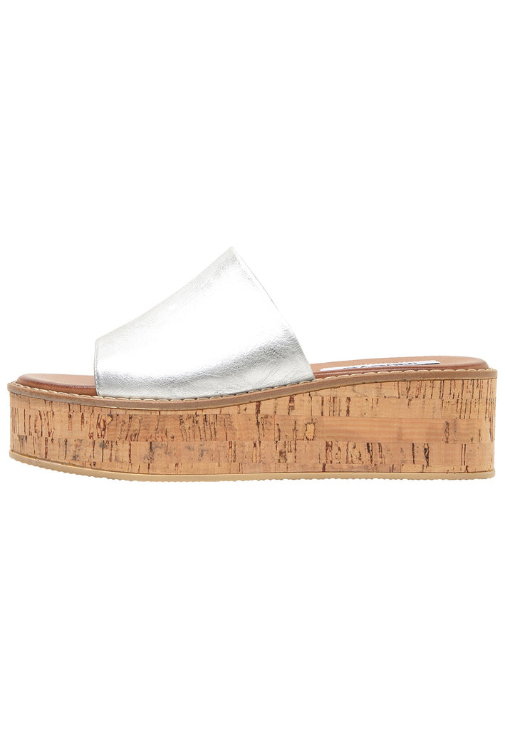 Inuovo Pantoletten Leder Silber - surf4shoes