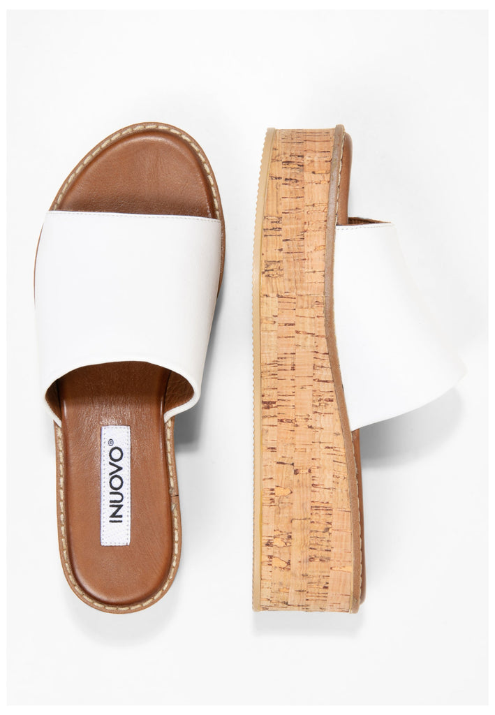 Inuovo Pantoletten Leder White - surf4shoes
