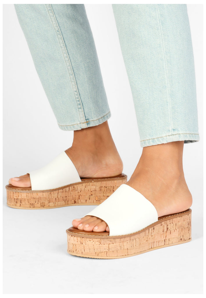 Inuovo Pantoletten Leder White - surf4shoes