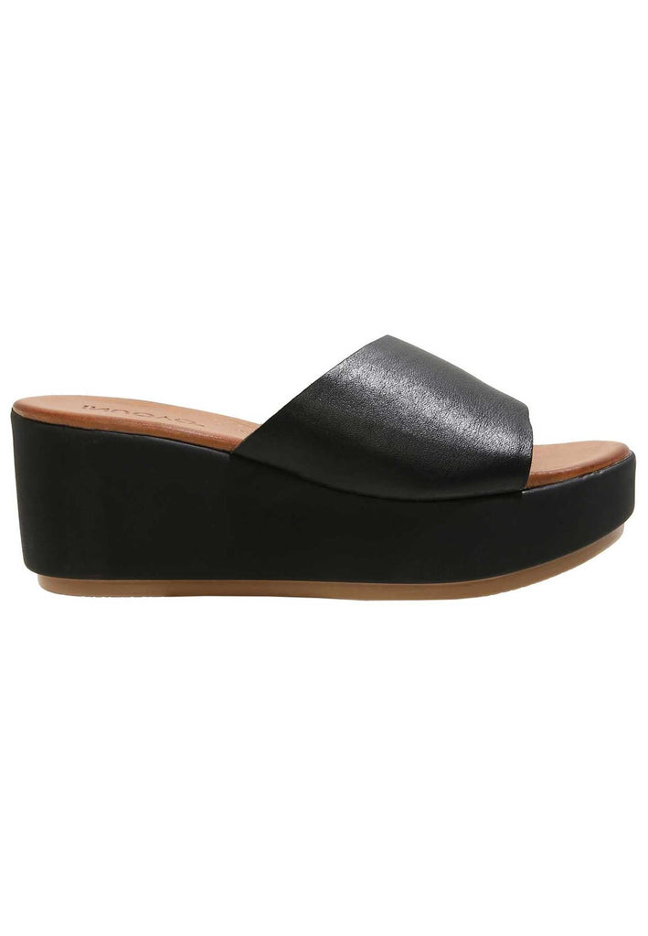 Inuovo Pantoletten Leder Schwarz - surf4shoes